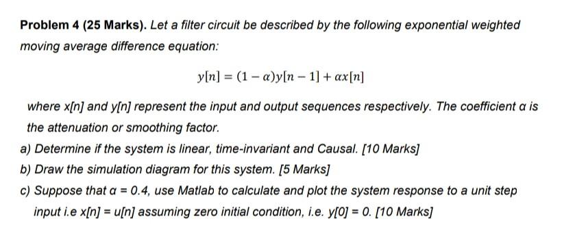 Solved Please solve all the parts & do the code in MATLAB | Chegg.com