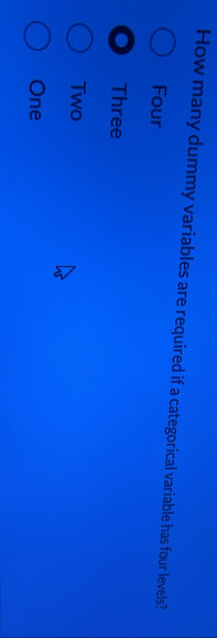 [Solved]: How many dummy variables are required if a categor