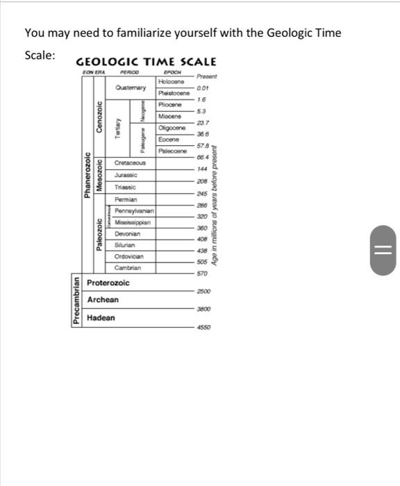 Solved AGE DATING LAB - 10 ROCK LAYERS Assume a layer of | Chegg.com