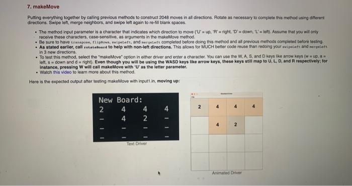 Solved This assignment involves coding the game 2048 using | Chegg.com