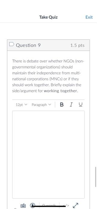 Question 5 1.5pts Which of the following is NOT | Chegg.com