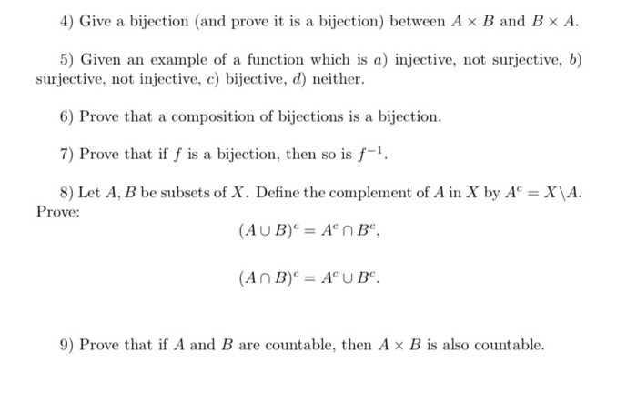 Solved Give A Bijection And Prove It Is A Bijection Chegg Com