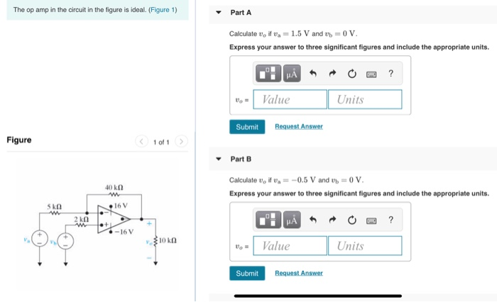Solved The op amp in the circuit in the figure is ideal. | Chegg.com