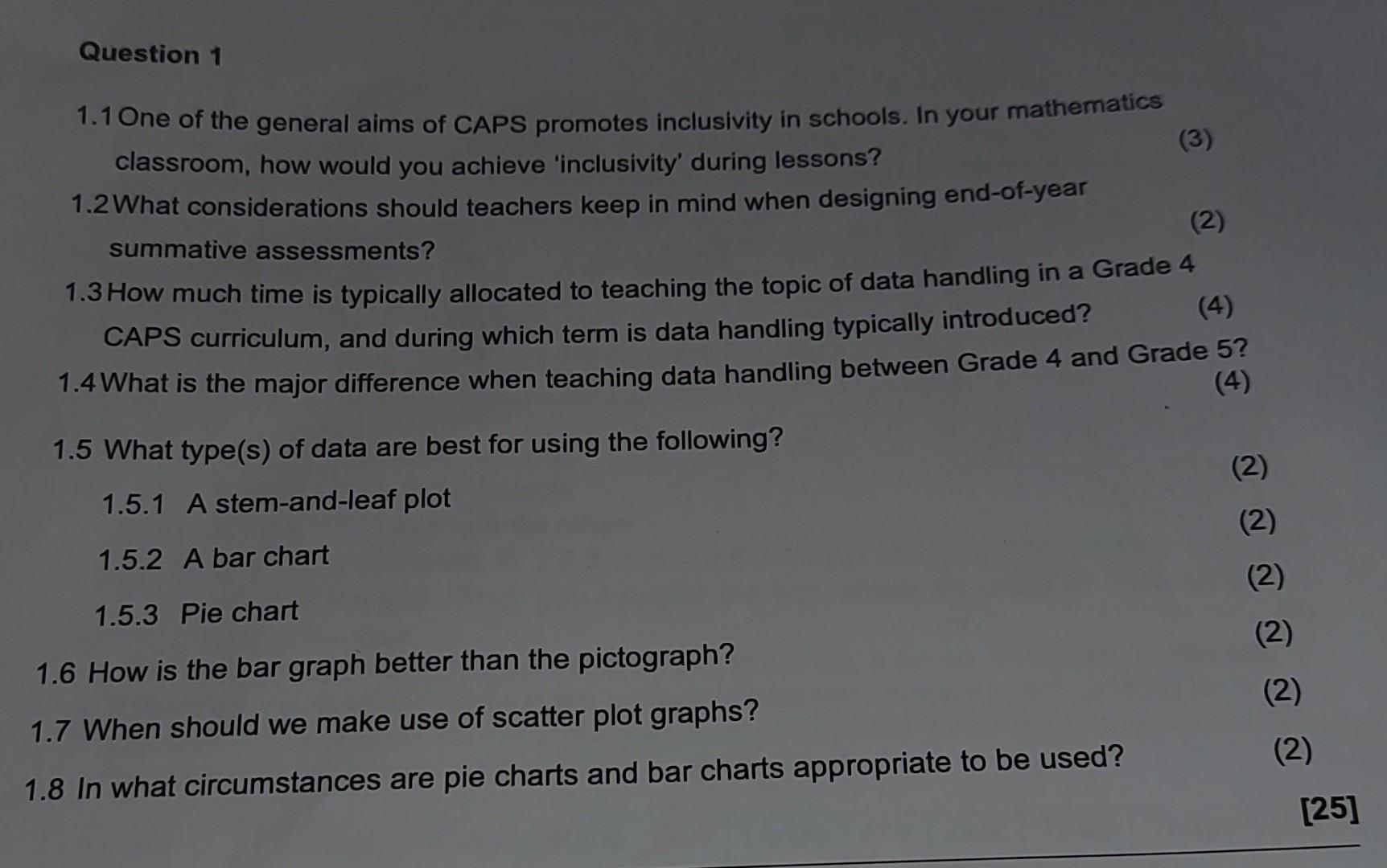 Solved 1.10ne of the general aims of CAPS promotes | Chegg.com