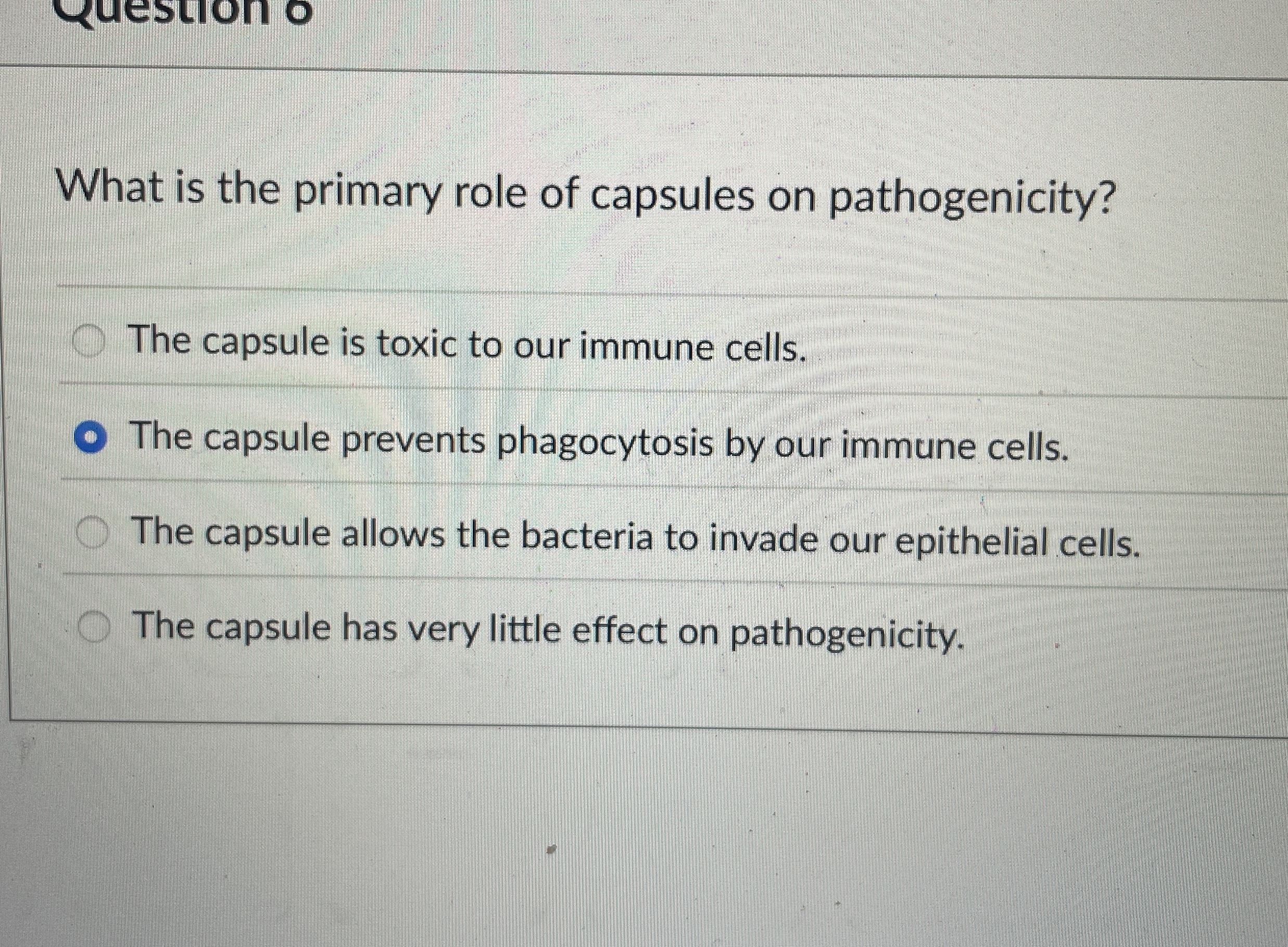Solved What is the primary role of capsules on