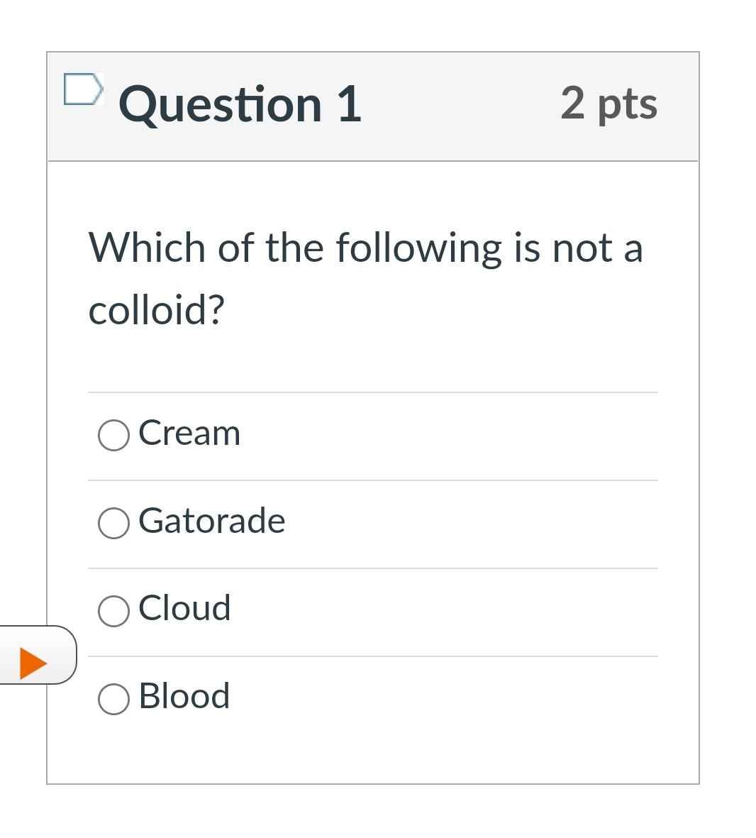 Solved Question 1 2 pts Which of the following is not a | Chegg.com