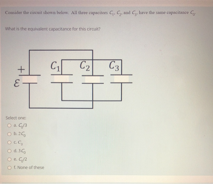 Solved Consider The Circuit Shown Below. All Three | Chegg.com