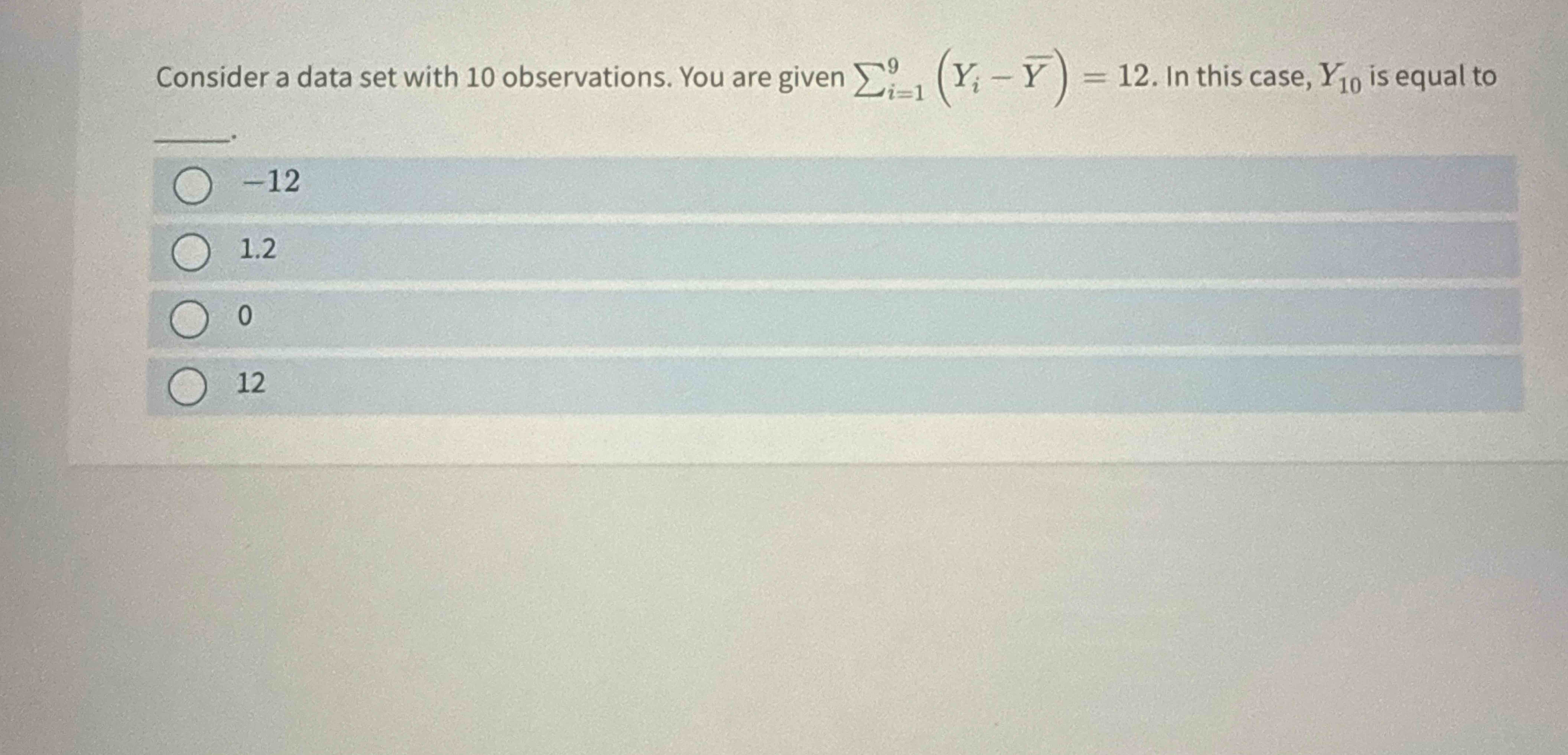 Solved Consider a data set with 10 ﻿observations. You are | Chegg.com