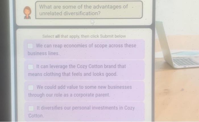 Solved What are some of the advantages of unrelated | Chegg.com