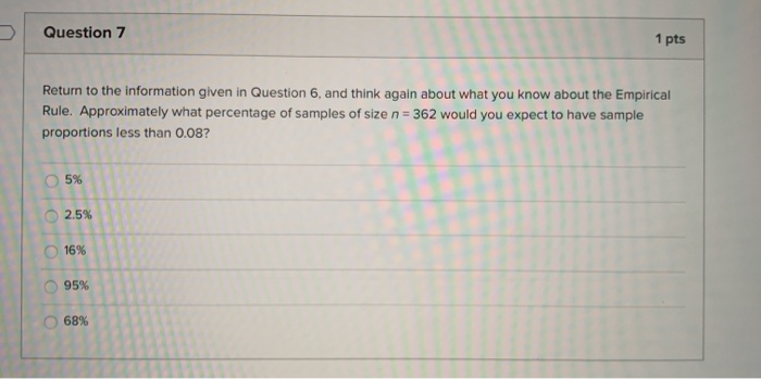 Solved Question 8 1 pts It has been reported that 63.4% of | Chegg.com