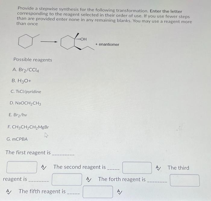 Solved Provide A Stepwise Synthesis For The Following | Chegg.com