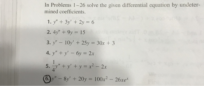 Solved In Problems 1-26 solve the given differential | Chegg.com