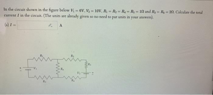 Solved In the circuit shown in the figure below Vi = 6V. V2 | Chegg.com