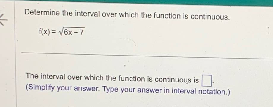 Solved Determine the interval over which the function is | Chegg.com