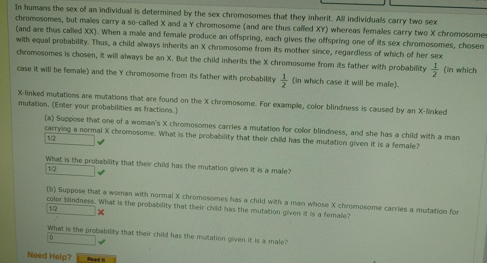 Solved In humans the sex of an individual is determined by | Chegg.com