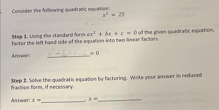 Solved] Consider the quadratic equation: A * x**2 + B * x + C = 0