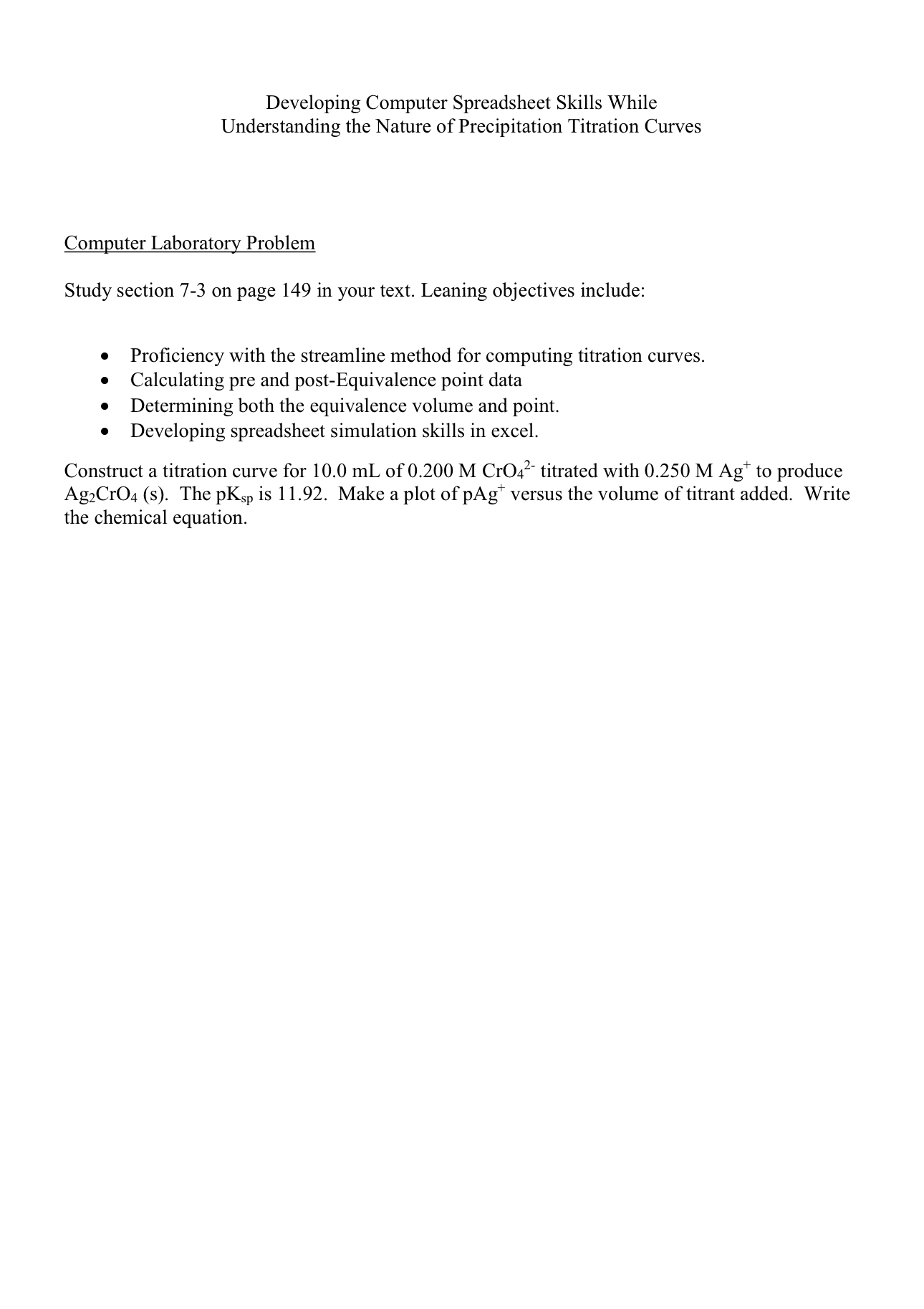 Solved Developing Computer Spreadsheet Skills While