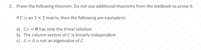 Solved 2 Prove The Following Theorem Do Not Use Additional