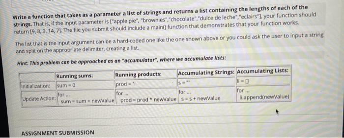 Solved Write a function that takes as a parameter a list of | Chegg.com