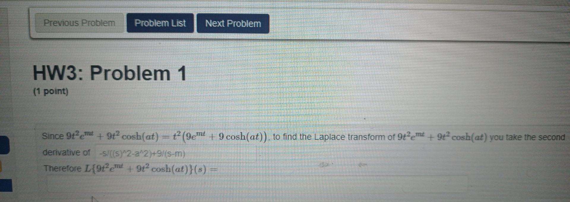 Solved Previous Problem Problem List Next Problem HW3: | Chegg.com