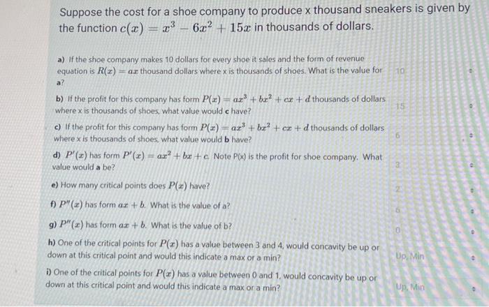 Solved Suppose the cost for a shoe company to produce x | Chegg.com