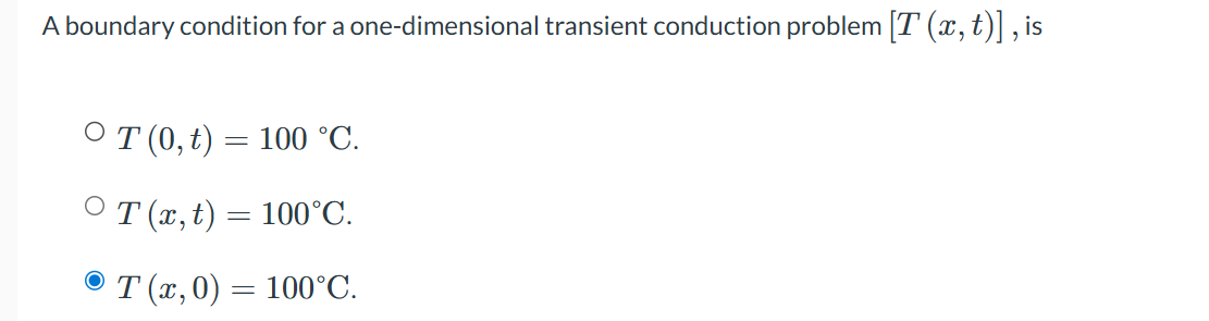 Solved A boundary condition for a one-dimensional transient | Chegg.com