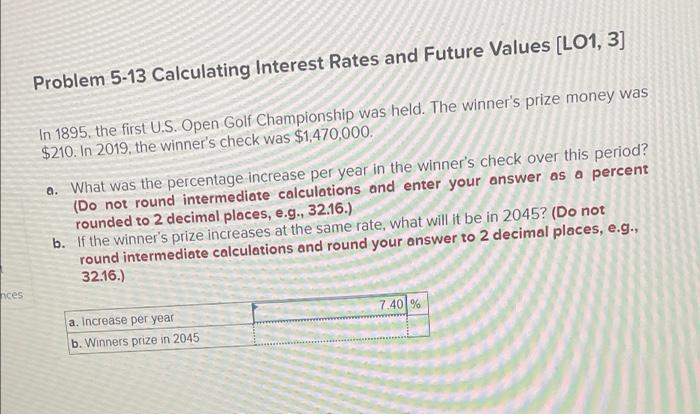 Solved Problem 5-13 Calculating Interest Rates And Future | Chegg.com