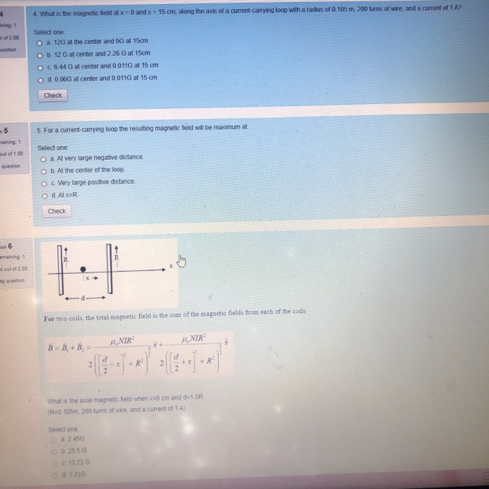 Solved 4 4. What is the magnetic field at x = 0 and x = 15 | Chegg.com