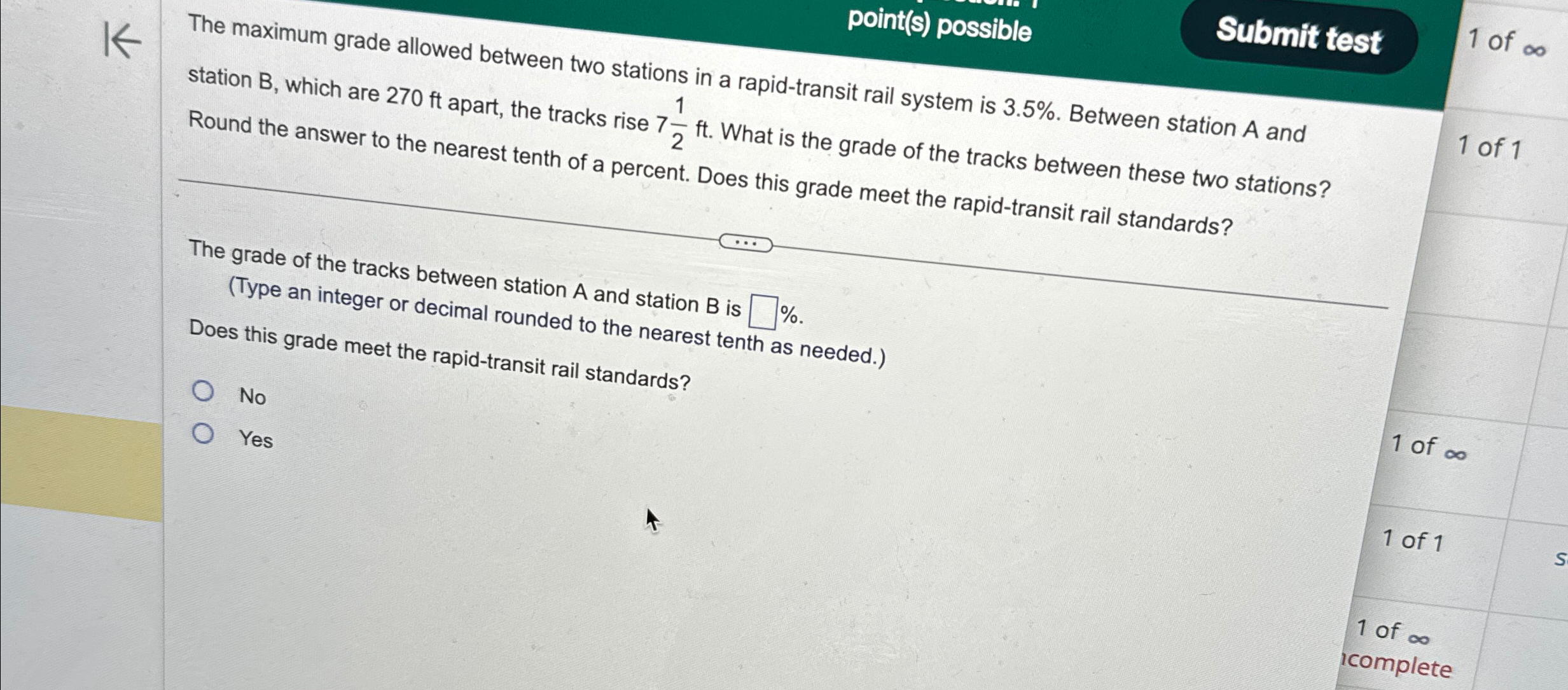 Solved Submit testans in a rapid-transit rail system is | Chegg.com