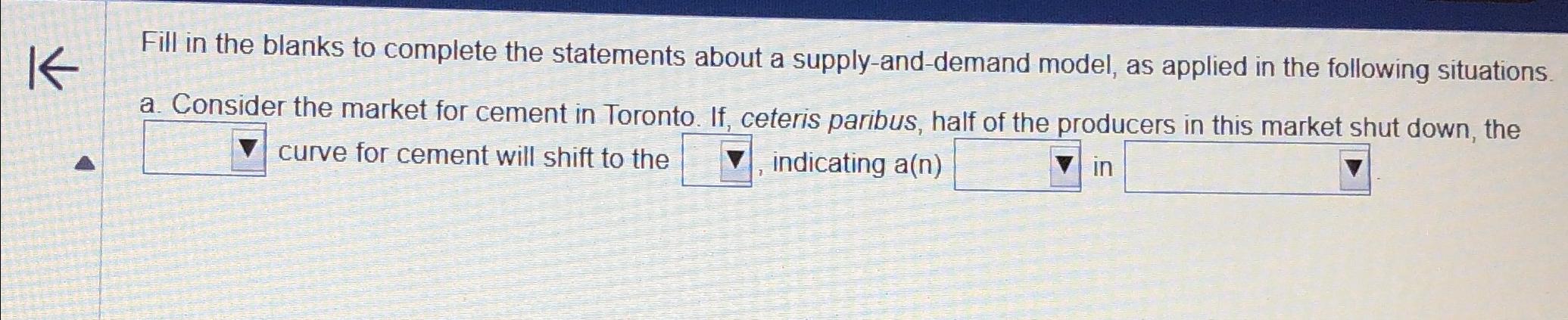 Solved Fill in the blanks to complete the statements about a | Chegg.com
