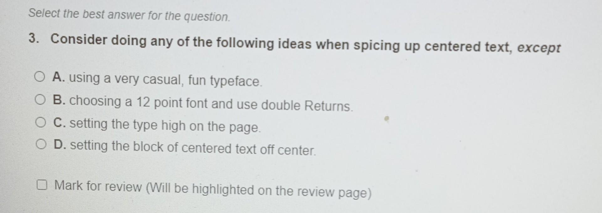 Solved Select the best answer for the question. 3. Consider | Chegg.com