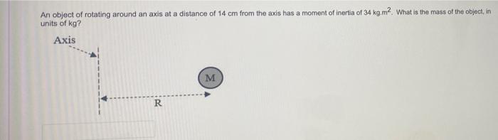 Solved An object of rotating around an axis at a distance of | Chegg.com