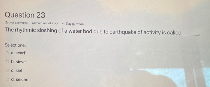 Solved Question 23 Not yet answered Marked out of 1.00 P | Chegg.com