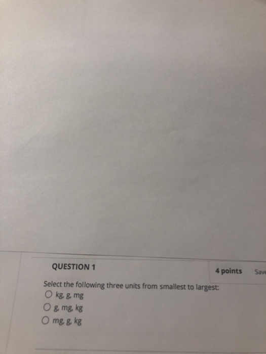 Solved Save QUESTION 1 4 points Select the following three | Chegg.com