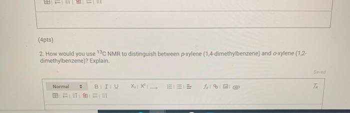 Solved Apts 2 How Would You Use 13c Nmr To Distinguish Chegg Com