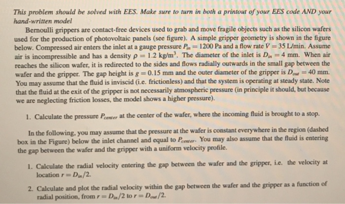 This problem should be solved with EES. Make sure to | Chegg.com