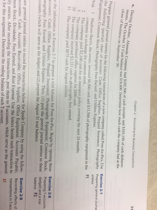 Solved Chapter 2 Accounting for Business Transactions 71 | Chegg.com