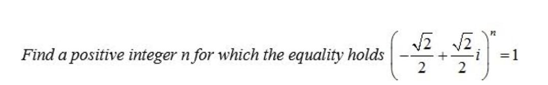 Solved 12 Find a positive integer n for which the equality | Chegg.com