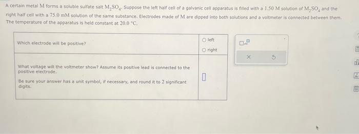 Solved A certain metal M forms a soluble sulfate salt M2SO4. | Chegg.com