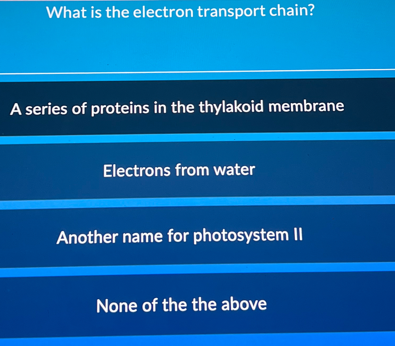 Solved What is the electron transport chain?A series of | Chegg.com