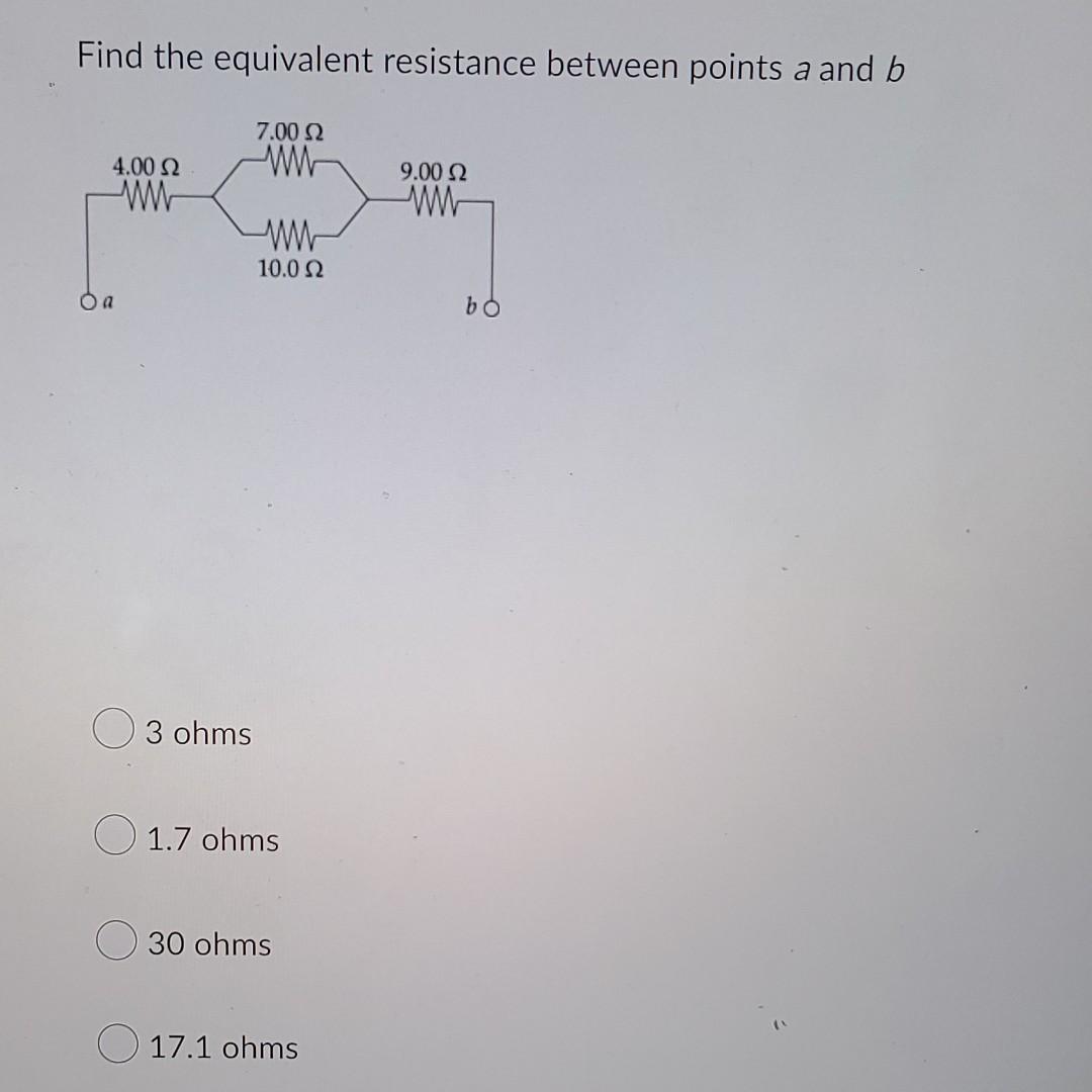 Solved Find the equivalent resistance between points a and b | Chegg.com
