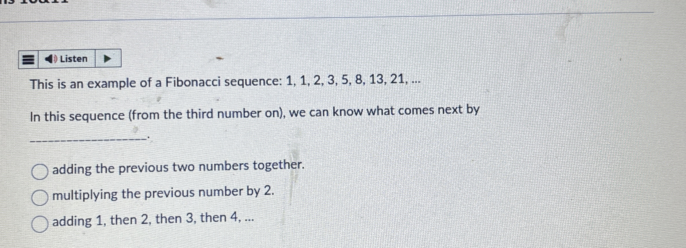 Solved This Is An Example Of A Fibonacci Sequence: 