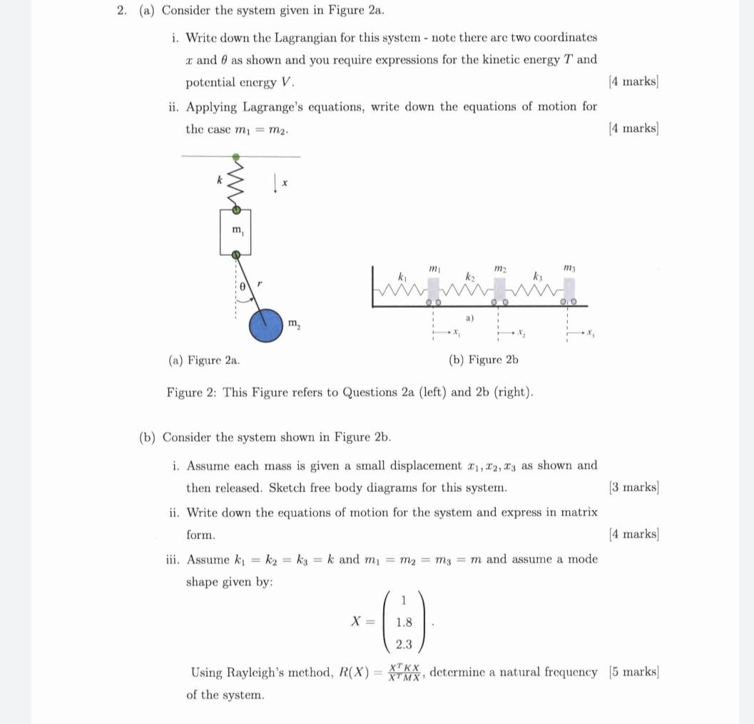 Solved 2. (a) Consider the system given in Figure 2a. i. | Chegg.com