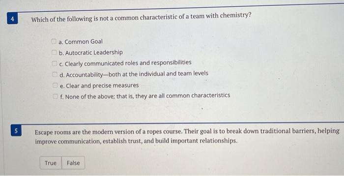 Solved Which of the following is not a common characteristic | Chegg.com