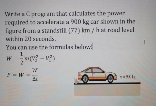 Solved I Write a C program that calculates the power | Chegg.com