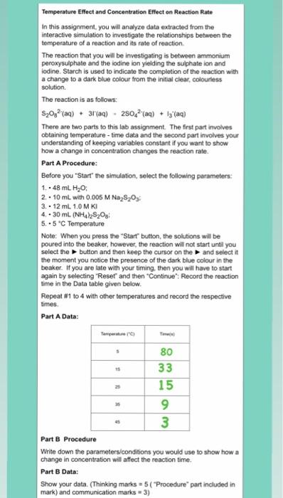 Solved Does anyone know how to answer part B procedure and | Chegg.com
