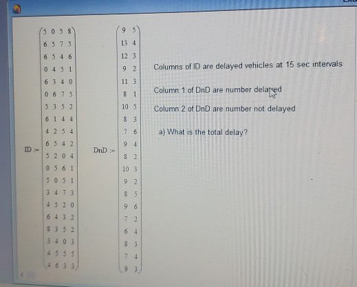 Solved 4a) For the given delay data at an intersection, | Chegg.com