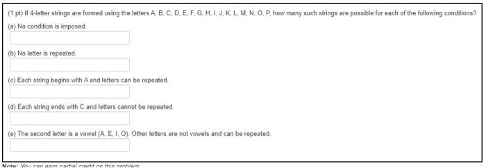 Solved 1 Pt If 4 Letter Strings Are Formed Using The Le Chegg Com