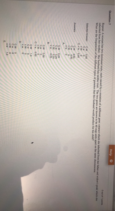 Solved Question 12 0out of 1 points What is the chance that | Chegg.com