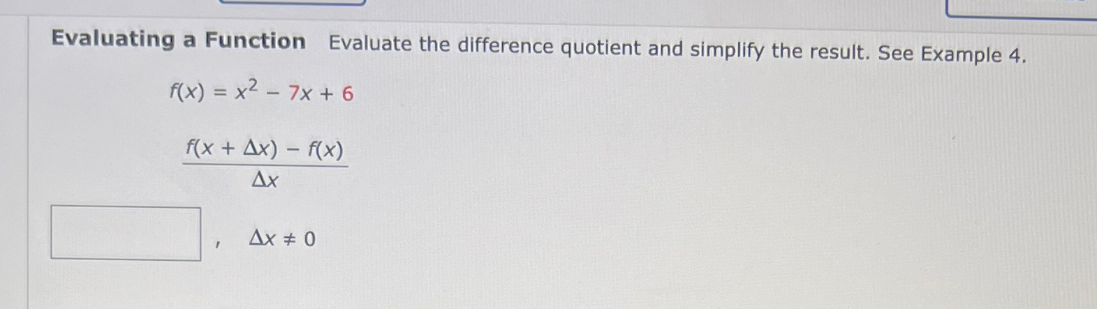 Solved Evaluating a Function Evaluate the difference | Chegg.com